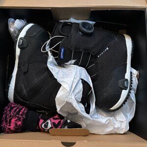 Burton Black Kids Size 1K Smalls Boa Snowboard Boots